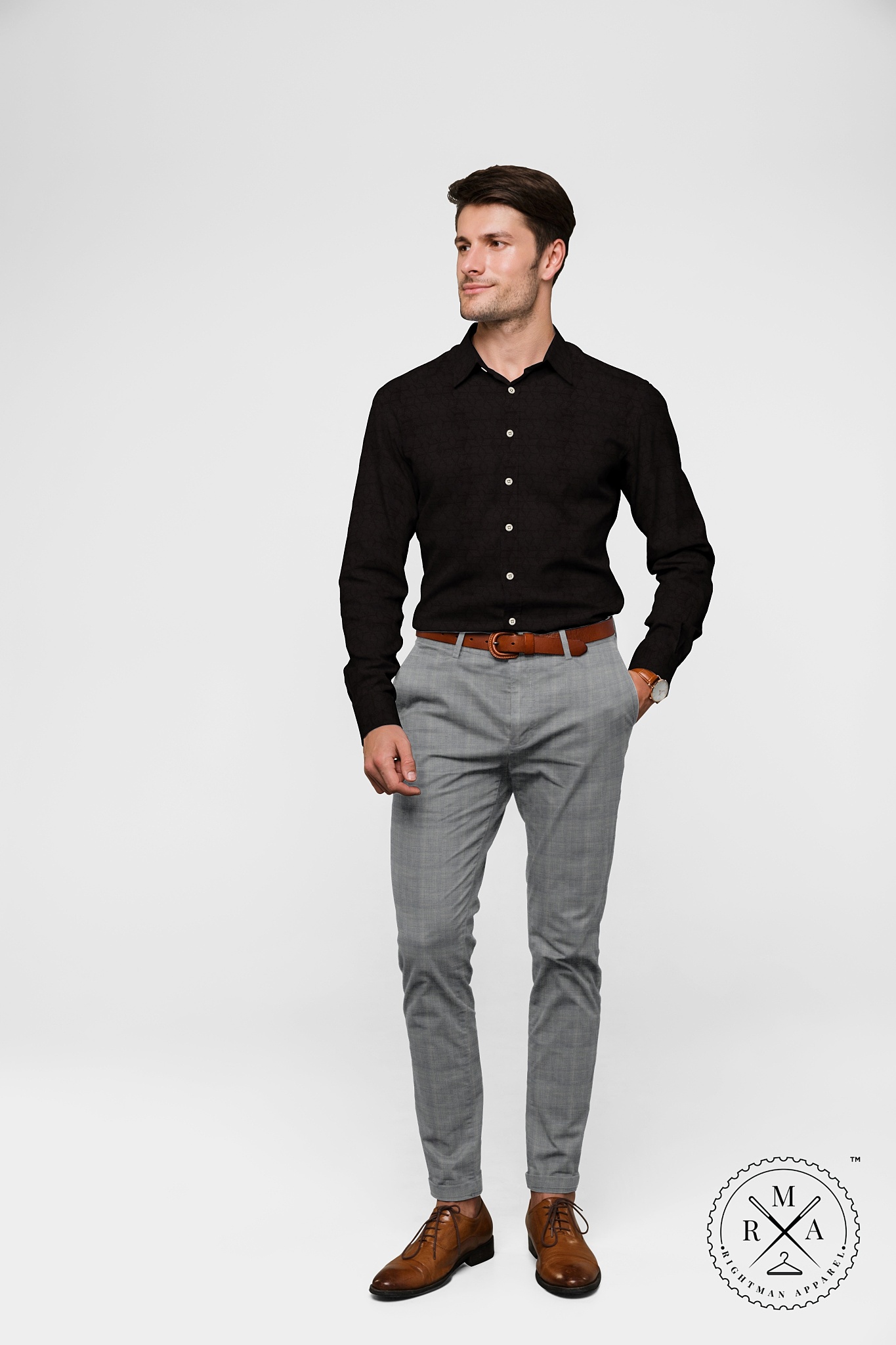 Brown Pattern Shirt SH280